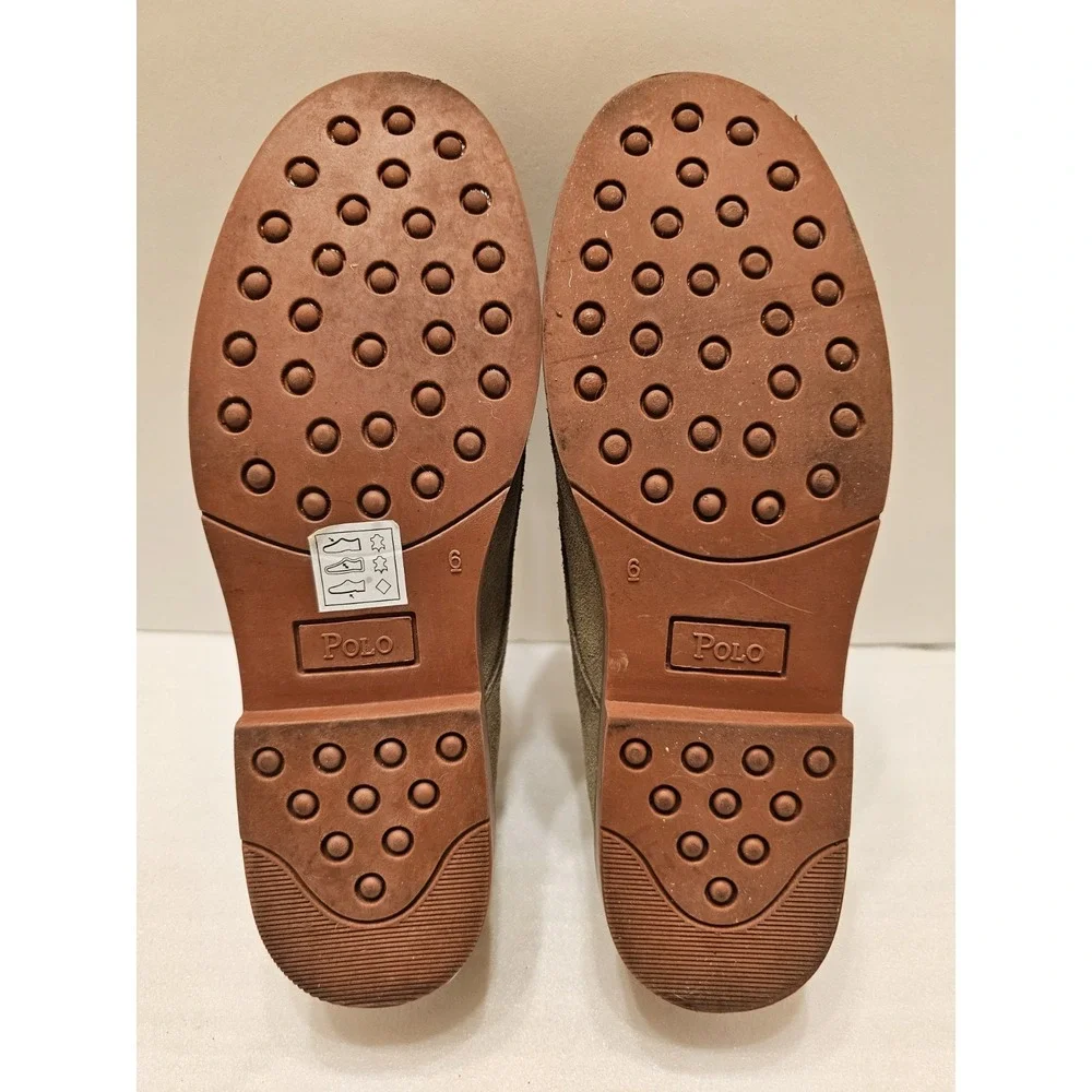 Polo Ralph Lauren Barton Buck Boys Size 6(women Sz 8) Suede Oxford Shoes‎ Preppy